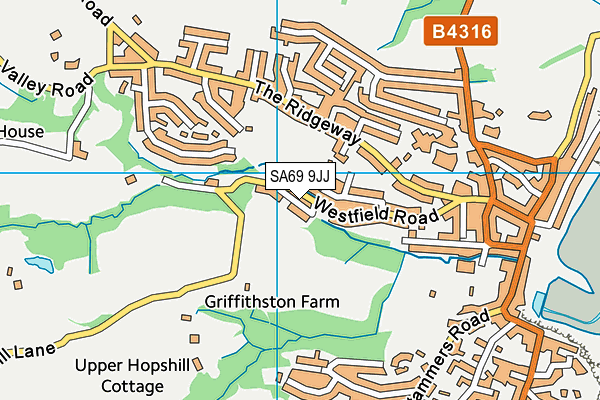 SA69 9JJ map - OS VectorMap District (Ordnance Survey)