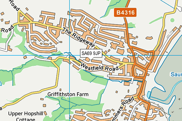 SA69 9JP map - OS VectorMap District (Ordnance Survey)