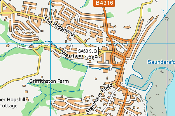 SA69 9JQ map - OS VectorMap District (Ordnance Survey)