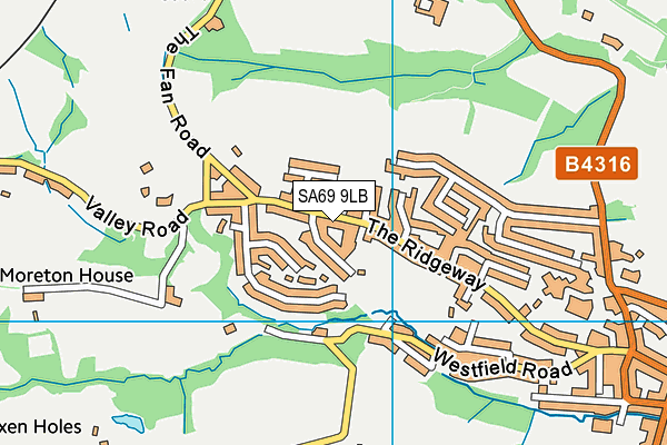 SA69 9LB map - OS VectorMap District (Ordnance Survey)