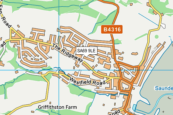 SA69 9LE map - OS VectorMap District (Ordnance Survey)