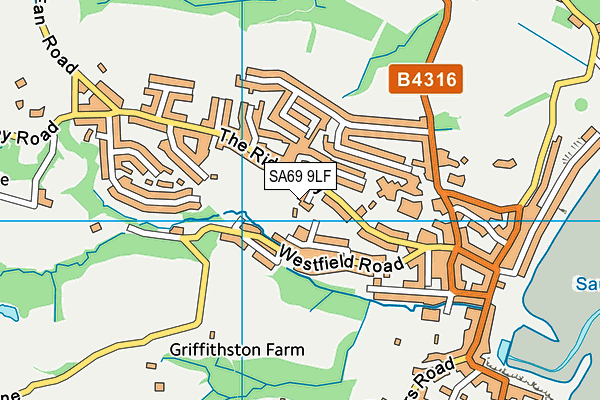 SA69 9LF map - OS VectorMap District (Ordnance Survey)