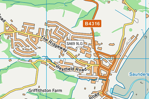 SA69 9LG map - OS VectorMap District (Ordnance Survey)