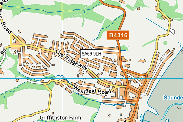 SA69 9LH map - OS VectorMap District (Ordnance Survey)