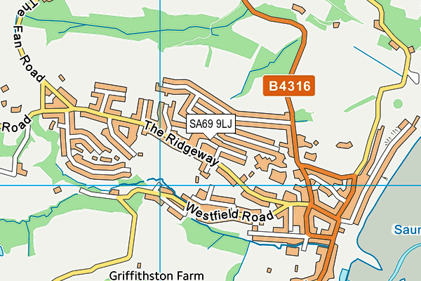 SA69 9LJ map - OS VectorMap District (Ordnance Survey)