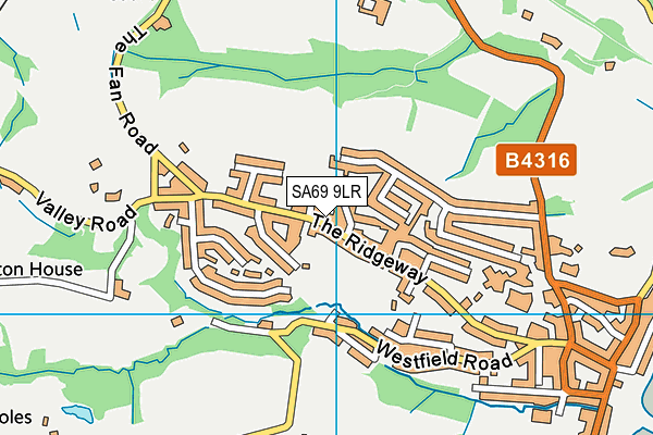 SA69 9LR map - OS VectorMap District (Ordnance Survey)