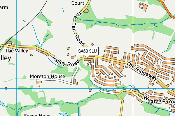 SA69 9LU map - OS VectorMap District (Ordnance Survey)