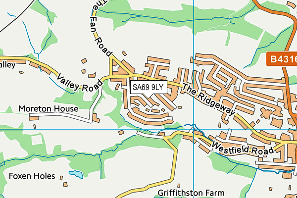 SA69 9LY map - OS VectorMap District (Ordnance Survey)