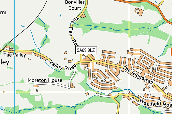 SA69 9LZ map - OS VectorMap District (Ordnance Survey)