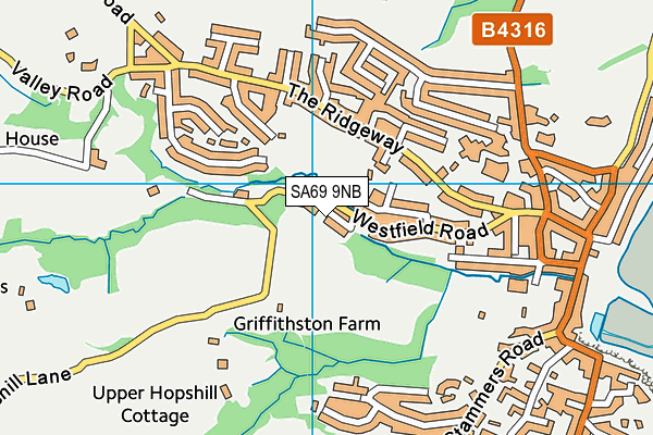 SA69 9NB map - OS VectorMap District (Ordnance Survey)