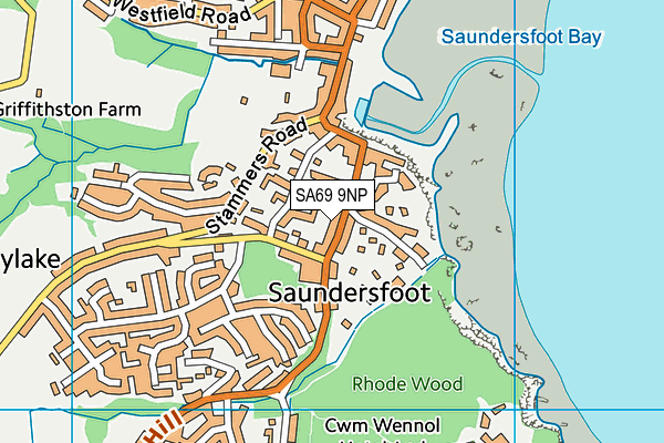 SA69 9NP map - OS VectorMap District (Ordnance Survey)