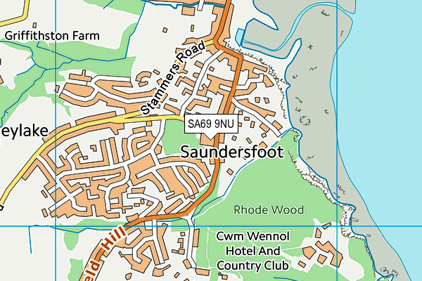 SA69 9NU map - OS VectorMap District (Ordnance Survey)