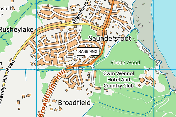 SA69 9NX map - OS VectorMap District (Ordnance Survey)