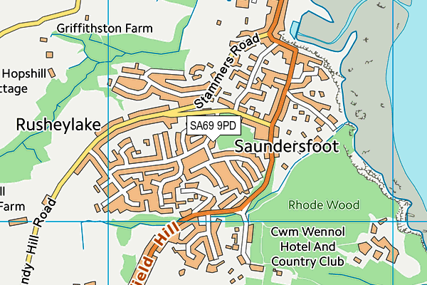 SA69 9PD map - OS VectorMap District (Ordnance Survey)