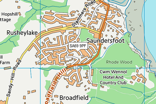 SA69 9PF map - OS VectorMap District (Ordnance Survey)