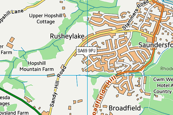 SA69 9PJ map - OS VectorMap District (Ordnance Survey)