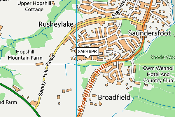 SA69 9PR map - OS VectorMap District (Ordnance Survey)