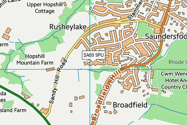 SA69 9PU map - OS VectorMap District (Ordnance Survey)