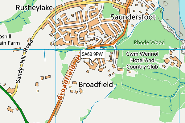 SA69 9PW map - OS VectorMap District (Ordnance Survey)