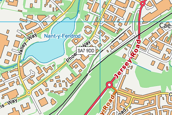 SA7 9DD map - OS VectorMap District (Ordnance Survey)