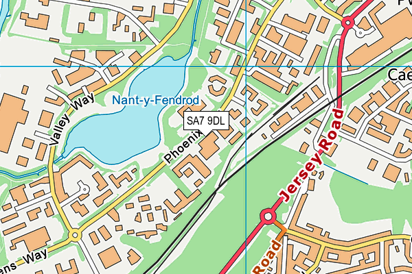 SA7 9DL map - OS VectorMap District (Ordnance Survey)