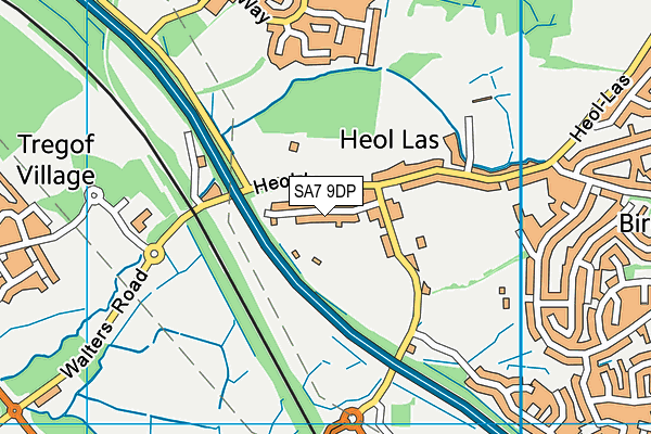 SA7 9DP map - OS VectorMap District (Ordnance Survey)