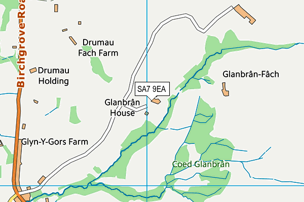 SA7 9EA map - OS VectorMap District (Ordnance Survey)