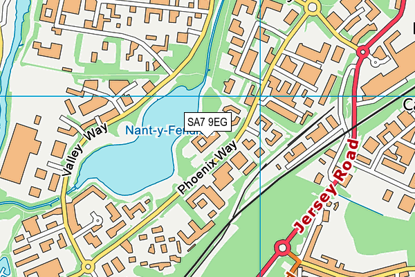 SA7 9EG map - OS VectorMap District (Ordnance Survey)