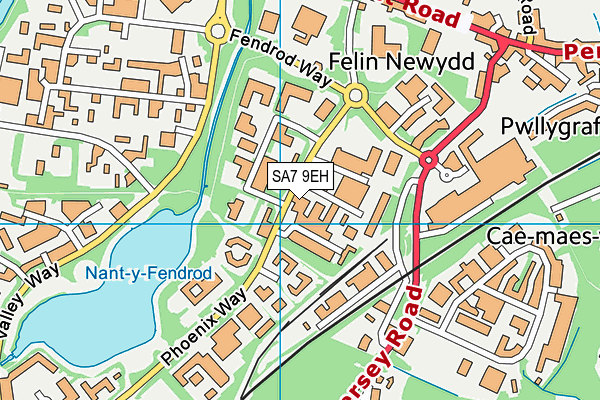 SA7 9EH map - OS VectorMap District (Ordnance Survey)