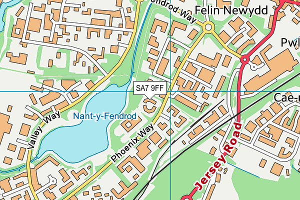 SA7 9FF map - OS VectorMap District (Ordnance Survey)
