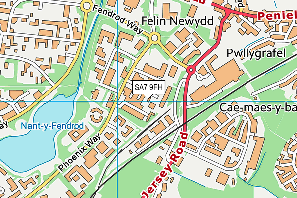 SA7 9FH map - OS VectorMap District (Ordnance Survey)