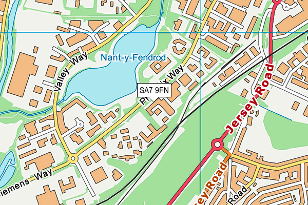 SA7 9FN map - OS VectorMap District (Ordnance Survey)