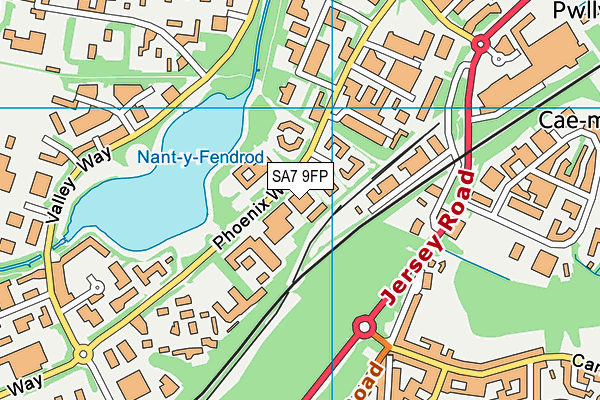 SA7 9FP map - OS VectorMap District (Ordnance Survey)