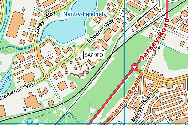 SA7 9FQ map - OS VectorMap District (Ordnance Survey)