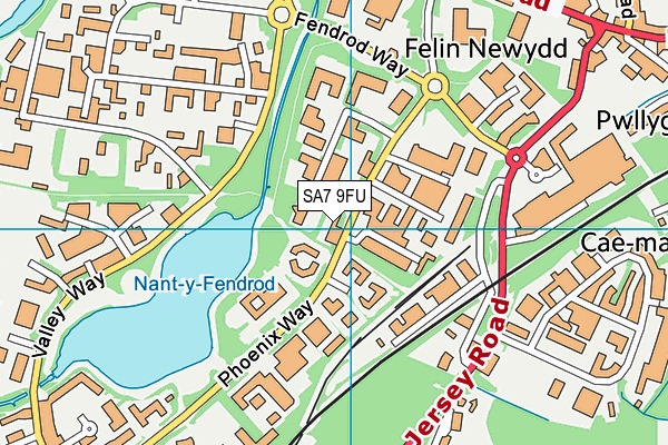 SA7 9FU map - OS VectorMap District (Ordnance Survey)