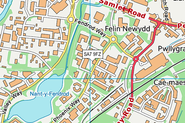 SA7 9FZ map - OS VectorMap District (Ordnance Survey)