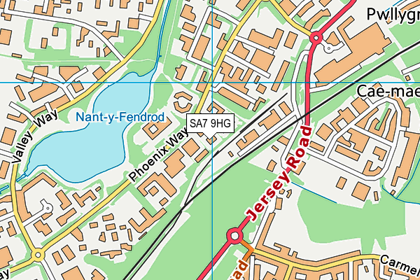 SA7 9HG map - OS VectorMap District (Ordnance Survey)