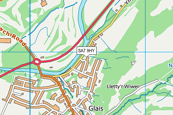 SA7 9HY map - OS VectorMap District (Ordnance Survey)