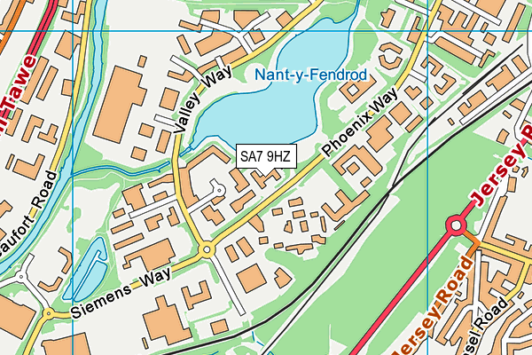 SA7 9HZ map - OS VectorMap District (Ordnance Survey)