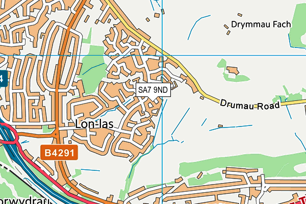 SA7 9ND map - OS VectorMap District (Ordnance Survey)