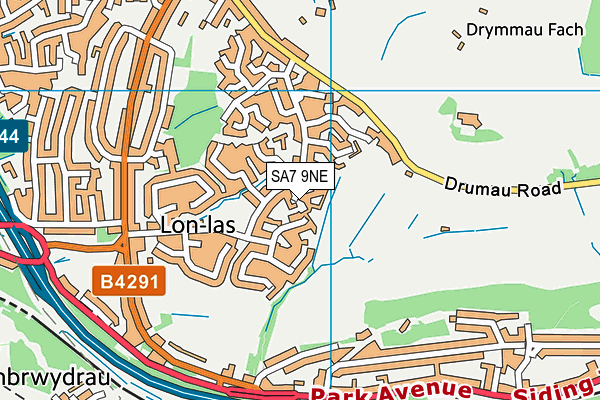 SA7 9NE map - OS VectorMap District (Ordnance Survey)