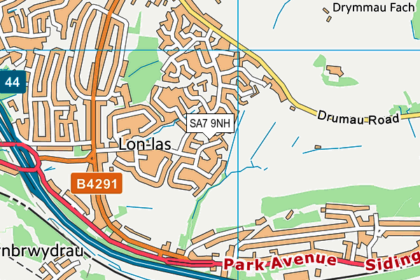 SA7 9NH map - OS VectorMap District (Ordnance Survey)