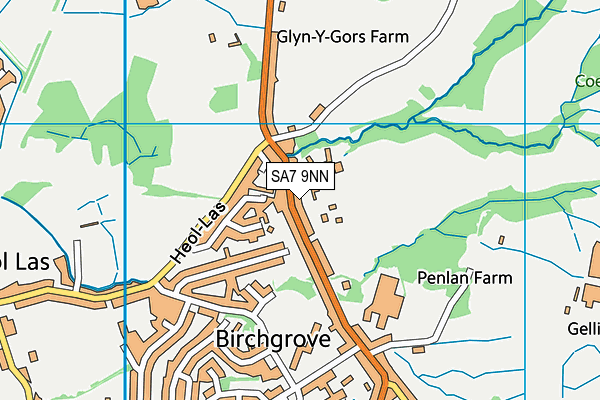 SA7 9NN map - OS VectorMap District (Ordnance Survey)