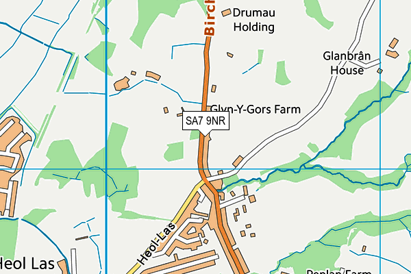 SA7 9NR map - OS VectorMap District (Ordnance Survey)