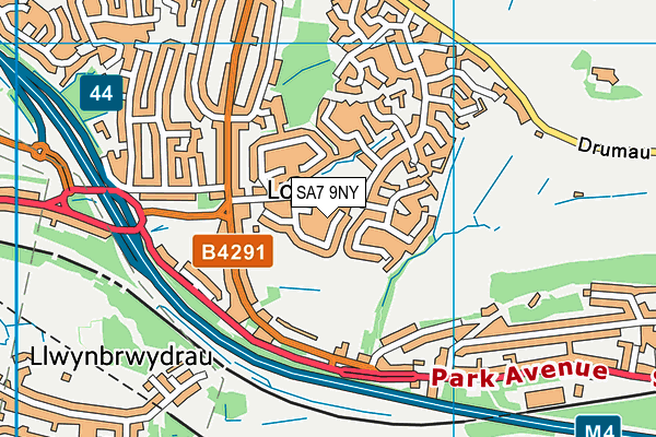 SA7 9NY map - OS VectorMap District (Ordnance Survey)