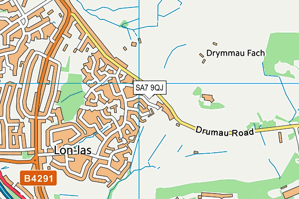 SA7 9QJ map - OS VectorMap District (Ordnance Survey)