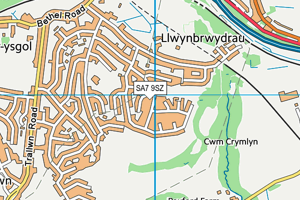 SA7 9SZ map - OS VectorMap District (Ordnance Survey)