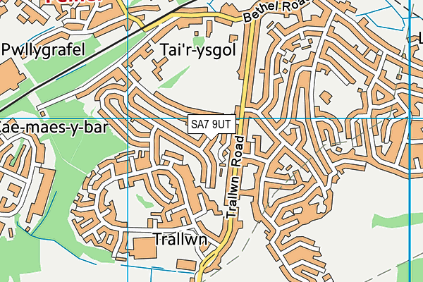 SA7 9UT map - OS VectorMap District (Ordnance Survey)