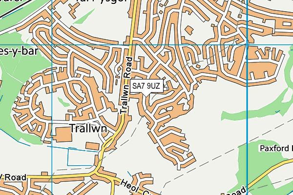 SA7 9UZ map - OS VectorMap District (Ordnance Survey)