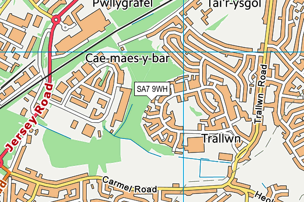 SA7 9WH map - OS VectorMap District (Ordnance Survey)